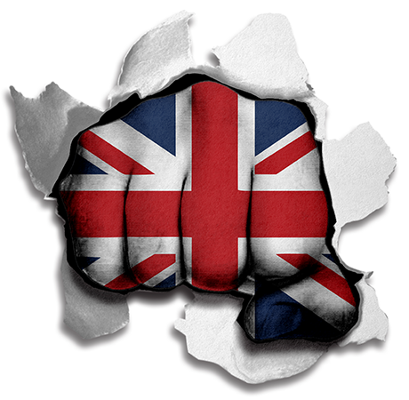 Fist United Kingdom Flags Logo iron on paper